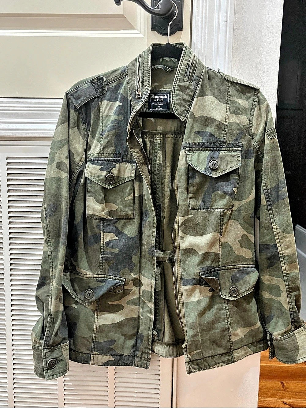 Abercrombie & Fitch Camo Utility Jacket in Green & Brown Size Medium